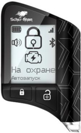 Автосигнализация Scher-Khan T1-M2 с обратной связью + дистанционный запуск брелок с ЖК дисплеем