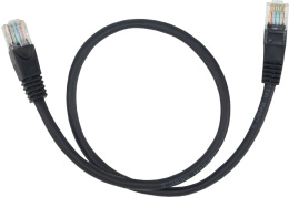 Патч-корд Buro литой (molded), UTP, кат.5E, 0.25м, 4 пары, 26AWG,  алюминий омедненный,  многожильный,  черный