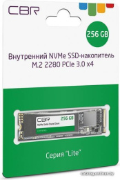 CBR SSD-256GB-M.2-LT22, Внутренний SSD-накопитель, серия "Lite", 256 GB, M.2 2280, PCIe 3.0 x4, NVMe 1.3, SM2263XT, 3D TLC NAND, R/W speed up to 2000/1300 MB/s, TBW TB 128
