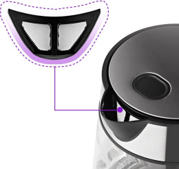 Чайник электрический KitFort KT-6118, 1.7л, стекло