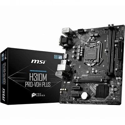 MSI Main Board Desktop H310M PRO-VDH PLUS (S1151v2, 2xDDR4, 1xPCI-Ex16, 1xPCI-Ex1, USB3.1, USB2.0, SATA III, DVI, D-Sub) mATX Retail