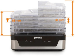 Сушка для фруктов и овощей Gorenje FDK400DE 5под. 240Вт нержавеющая сталь (745972)