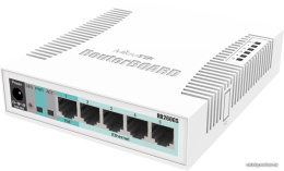 Управляемый коммутатор 2-го уровня Mikrotik RouterBOARD RB260GS настольный, 5xGbit, 1xSFP, PoE