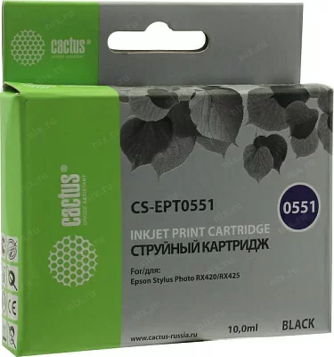 Картридж Cactus CS-EPT0551 Black для R240/R245 RX420/RX425/RX520