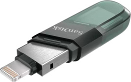 Флешка USB Sandisk iXpand Flip 64ГБ, USB3.1, зеленый и серебристый [sdix90n-064g-gn6nn]