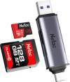 Картридер Netac WK13 NT09WK13-30GR USB3.2 SD, SDHC, SDXC, microSD, microSDHC, microSDXC, USB Type-A/USB Type-С, Серебристый