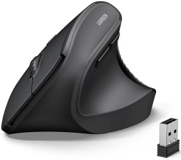 Беспроводная вертикальная мышка UGREEN M571P 65042 Wireless Vertical Mouse 2.4GHz & Bluetooth. Цвет: черный
