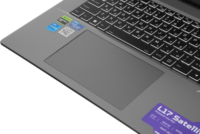 Ноутбук Machenike L17 Satellite S Core i5 12450H 16Gb SSD512Gb NVIDIA GeForce RTX 3050 4Gb 17.3" IPS FHD 1920x1080 FreeDOS grey WiFi BT Cam 2668mAh JJ00GX00JRU