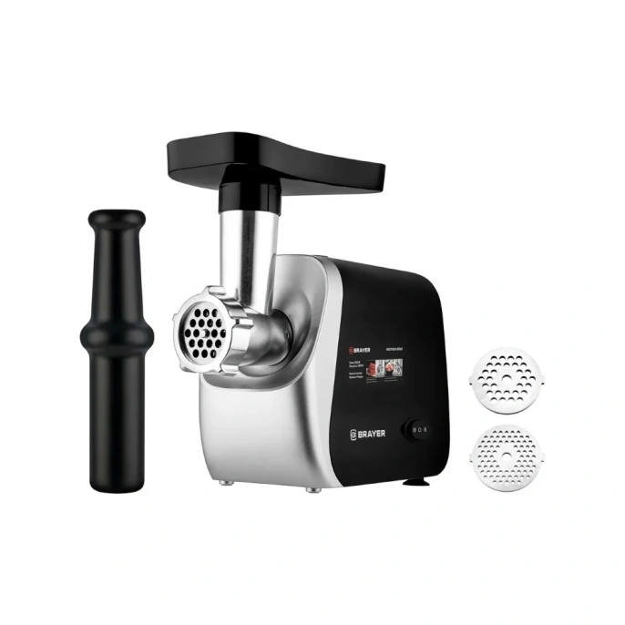 Мясорубка BRAYER 1609BR 2000 Вт, 3 диска, реверс, 2 кг/мин BR1609