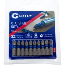 Набор стальных бит Profi (10 шт; PH2; 25 мм) CUTOP 83-325