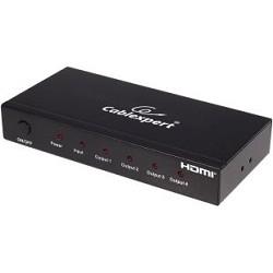 Gembird DSP-4PH4-02 Разветвитель HDMI Cablexpert, HD19F/4x19F, 1 компьютер 4 монитора, Full-HD, 3D, 1.4v