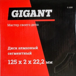 Диск алмазный сегментный 125x2x22.2 мм Gigant G-1035