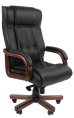 Офисное кресло Chairman 653 Россия черная нат.кожа/экокожа мультиблок 7163864