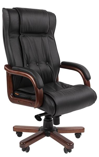 Офисное кресло Chairman 653 Россия черная нат.кожа/экокожа мультиблок 7163864