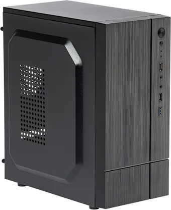 Корпус MicroATX Vicsone M2X 500W 24+4pin, 2xMolex, 2xSata Глухая боковая стенка, 1xUSB3.0, 2xUSB2.0, HD Audio+Mic, No-ODD, 1x3.5", 1x2.5", VGA MAX 270mm, CPU MAX 150mm Black