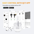 Наушники QCY AilyBuds Pro+ Белый BH23HT10A беспроводные, активное шумоподавление, диаметр динамика: 13 мм, время прослушивания музыки: 5.5 ч, время зарядки: 2 ч, емкость аккумулятора: 350