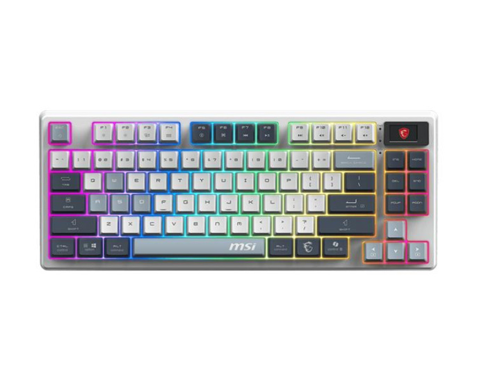 Клавиатура MSI GK600 механическая белый/синий USB беспроводная BT/Radio Multimedia for gamer LED (S11-43RUP01-HH9) кабель 1.8м