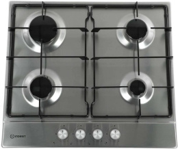 Газовая варочная панель Indesit THPM 641 W/IX/I, независимая, нержавеющая сталь