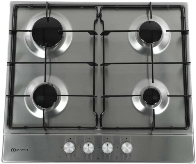 Газовая варочная панель Indesit THPM 641 W/IX/I, независимая, нержавеющая сталь
