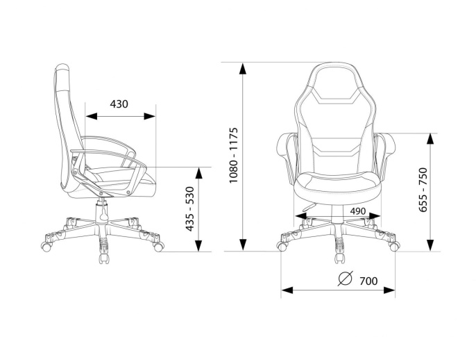 Кресло игровое Zombie 100 черный/белый ткань/эко.кожа крестов. пластик