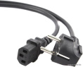 Кабель питания Cablexpert (3.0м, Schuko- C13, VDE, 10А, черный) PC-186-VDE-3M