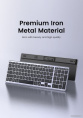 Клавиатура беспроводная UGREEN KU005 15956 2.4GHz Bluetooth5.0 Ultra Slim Wireless Keyboard. Цвет: серебристый