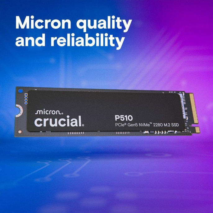 Твердотельный накопитель SSD Crucial P510 2TB PCIe Gen5 NVMe M.2 SSD CT2000P510SSD8