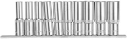 Набор удлиненных торцевых головок REXANT 1/2, шестигранные, CrV, 10 шт, 10-22 мм 12-8308
