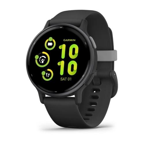 Смарт-часы Garmin Vivoactive 5 30.4мм 1.2" AMOLED корп.черный рем.черный разм.брасл.:125-190мм 010-02862-10