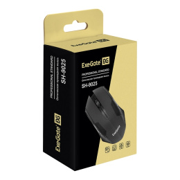 Exegate EX264096RUS Мышь Exegate SH-9025 black, optical, 3btn/scroll, 1000dpi, USB , Color box