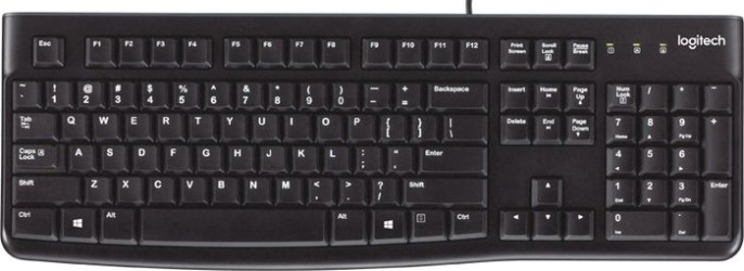Клавиатура Logitech K120 черный USB 920-002583 кабель 1.5м