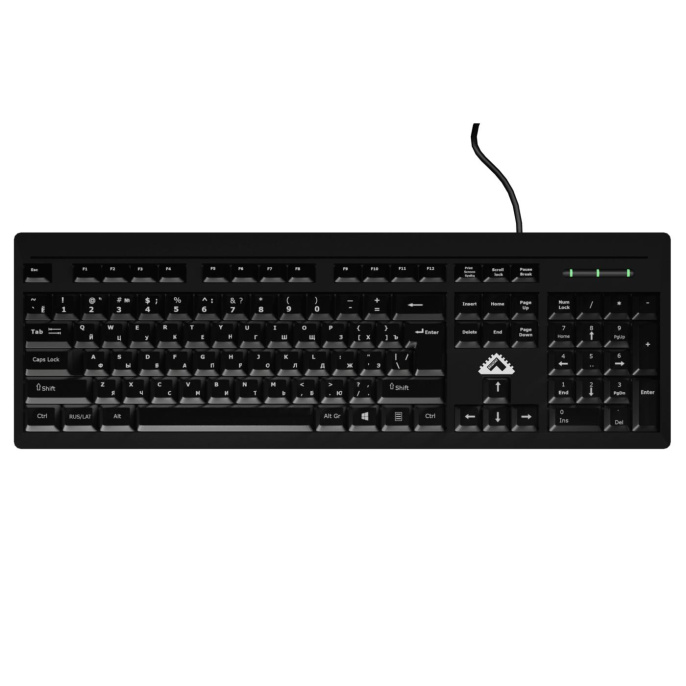 Клавиатура/ Клавиатура БЕШТАУ КЛ104РУ SG 104 клавиши, USB, 1,8 м, цвет русской/латинской раскладки Белый/Белый, лазерная гравировка, черная / МИНПРОМТОРГ МПТ