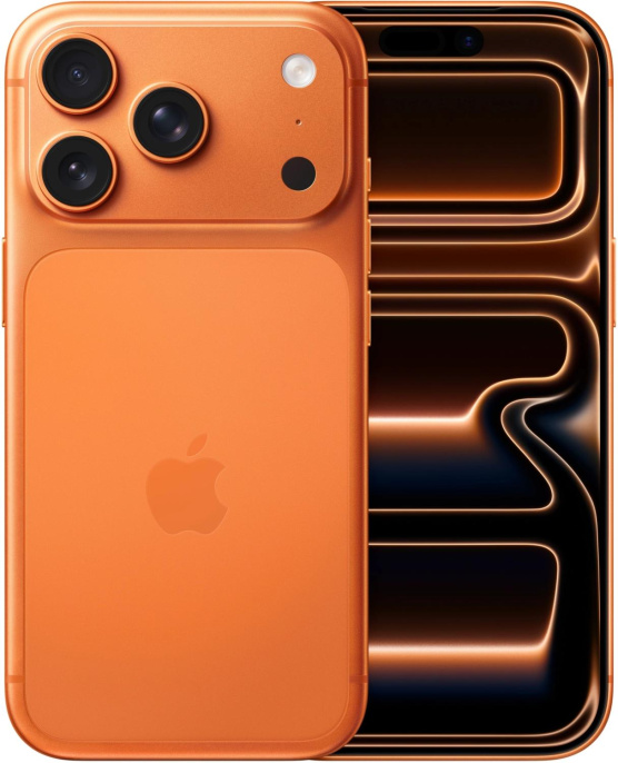 Смартфон Apple A3523 iPhone 17 Pro 512Gb 12Gb оранжевый моноблок 3G 4G 1Sim 6.3" 1206x2622 iOS 26 48Mpix 802.11 a/b/g/n/ac/ax/be NFC GPS Protect MG8M4KH/A