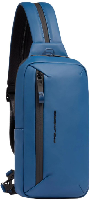 Рюкзак слинг Piquadro Corner 2.0 CA6466C2OW/AV серо-голубой полиуретан