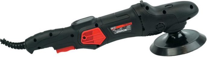 Полировальная машина TEH TAP15010 (диаметр диска: 150/180мм, мощность: 1200Вт, напряжение: 220В, резьба шпинделя: М14, регулировка оборотов, плавный пуск, поддержание постоянных оборотов под нагрузкой, частота вращения шпинделя: 0-450/2000 об/мин)
