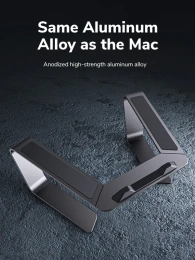 Эргономичный подставка CABLETIME CS13G (CT-LS06-AG) для настольного ноутбука - Space Grey