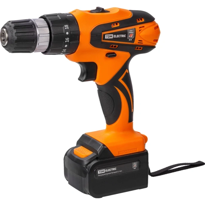 Аккумуляторная дрель-шуруповерт TDM ELECTRIC ДША-18-ЛК1-У Рубин SQ1030-0205