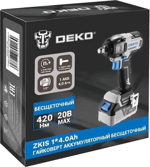 Гайковерт аккумуляторный DEKO ZKIS 083-1084