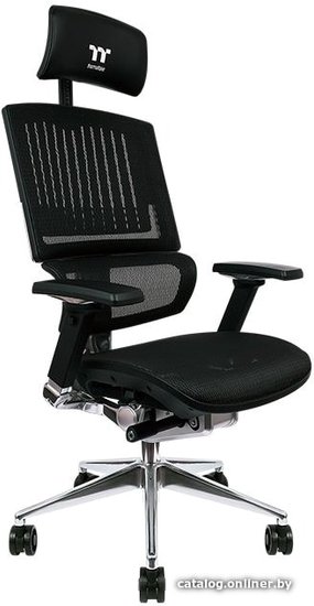 Офисное кресло Thermaltake Cyberchair E500 Black GGC-EG5-BBLFDM-01 для руководителя, механизм мультиблок, максимальная нагрузка 150 кг