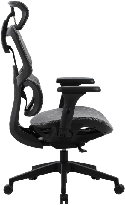 Кресло Cactus Cs-Mc555 черный/серый сетка с подголов. крестов. пластик пластик черный