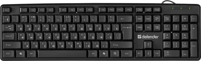Клавиатура Defender Element HB-520 Black 45522 стандартная для ПК, USB, цвет черный