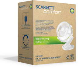 Вентилятор настольный Scarlett Comfort SC-DF111S98,  белый