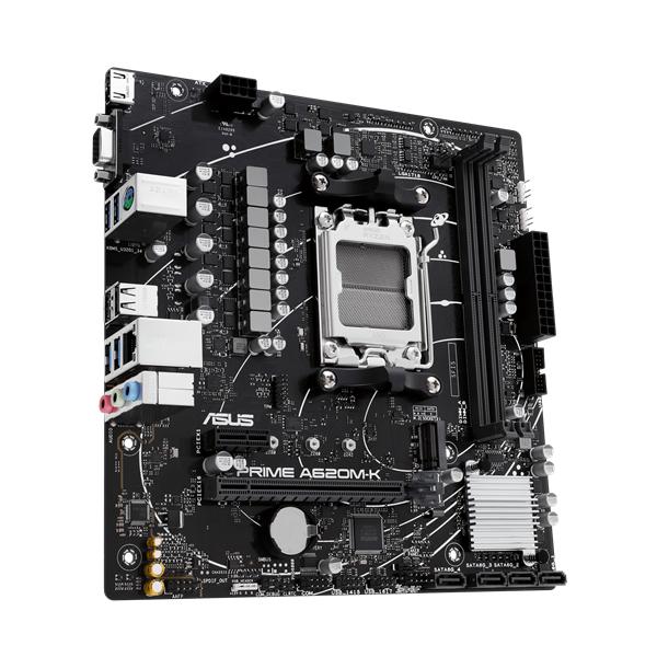 Материнская плата Asus PRIME A620M-K Socket AM5 AMD A620 2xDDR5 mATX AC`97 8ch(7.1) GbLAN RAID+VGA+HDMI