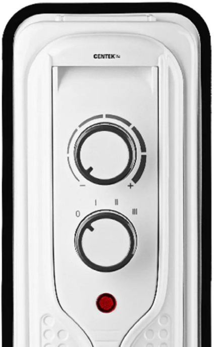 Масляный радиатор CENTEK CT-6205, 1500Вт, 7 секций, 3 режима, белый