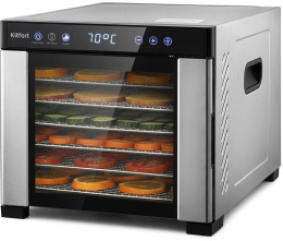 Сушилка для овощей и фруктов KITFORT KT-1916,  черный,  6 поддонов