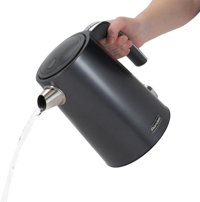 Чайник электрический Rondell 1002-RE-01 1.7л. 2200Вт черный корпус: металл RDE-1002