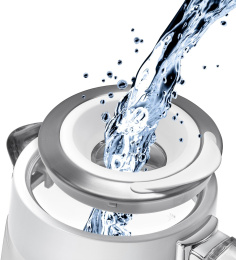 Чайник электрический Polaris PWK 1715 CGL 1.7л. 2200Вт белый корпус: стекло/металл