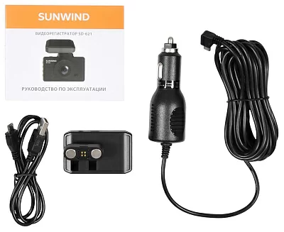 Видеорегистратор SunWind SD-621 черный 2Mpix 1080x1920 1080p 160гр. GPCV1167B