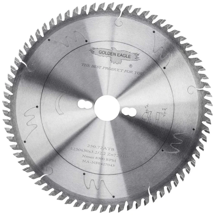 Диск пильный HW универсальный (250x30x3.2/2.2 мм; Z72 WZ) Golden Eagle TL00000022