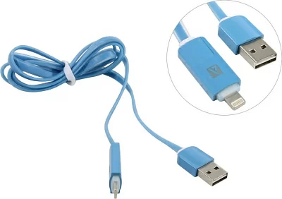 ACD ACD-U914-PML Кабель USB AM-- micro-B/Lightning 1м